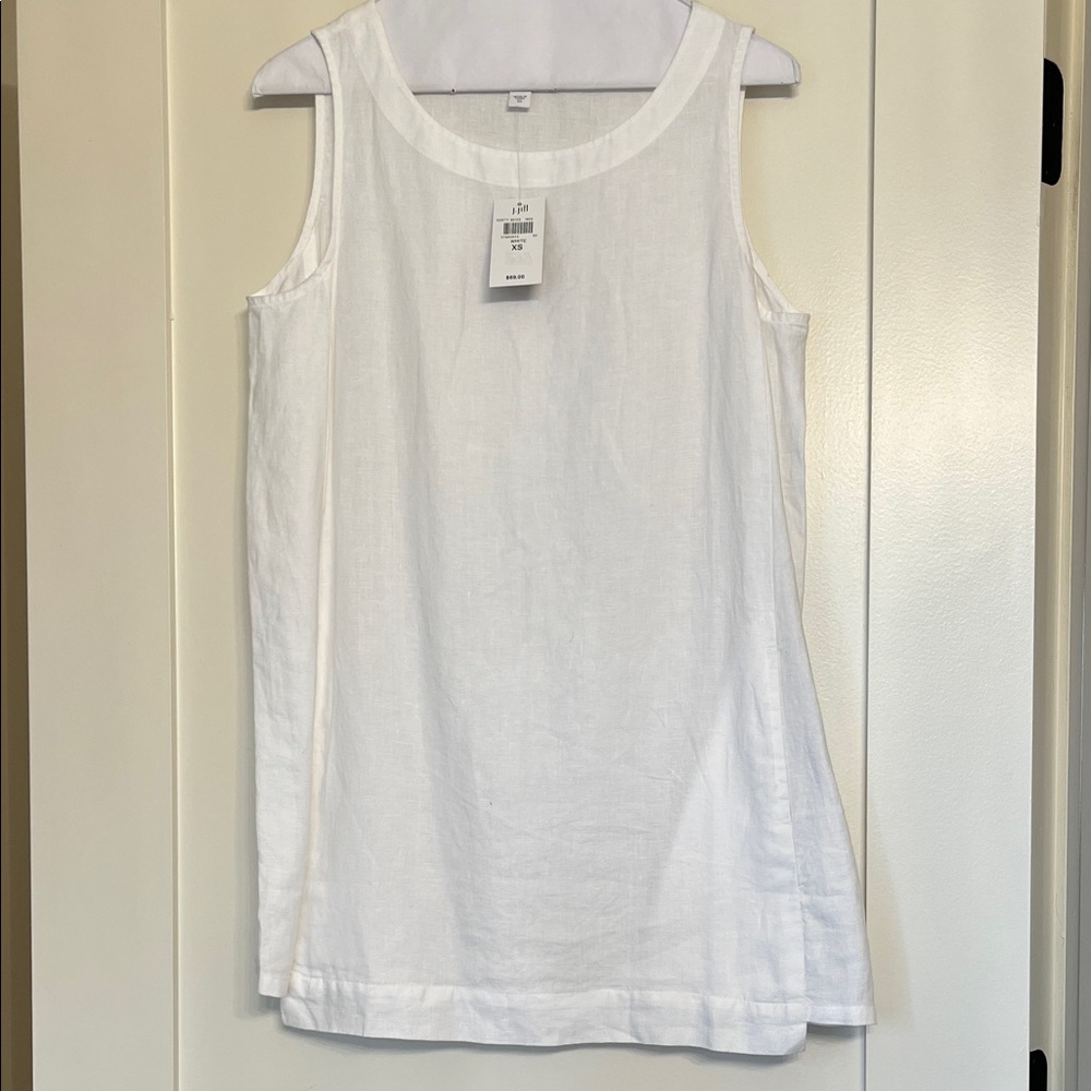 J. Jill White (Pure Jill) Linen Sleeveless Tank NWT